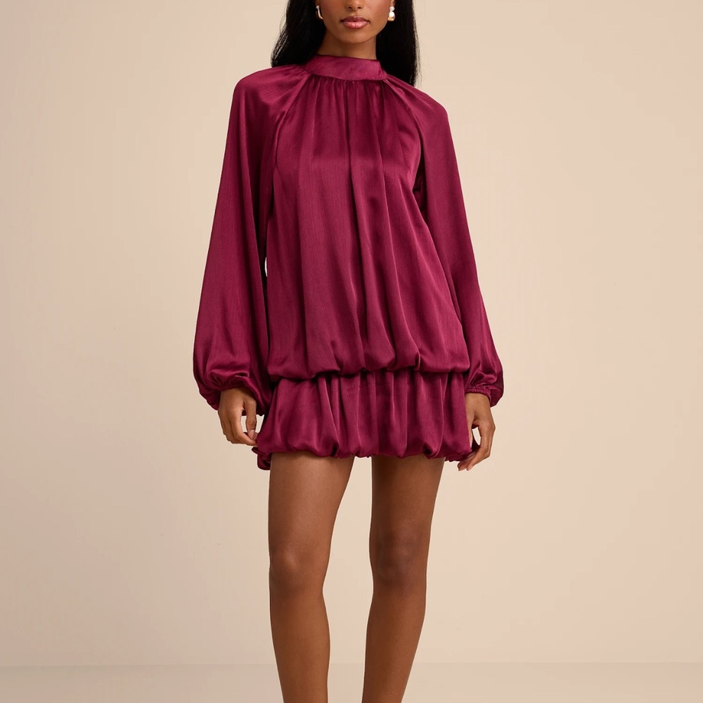 Lulus Satin Drop Waist Dress